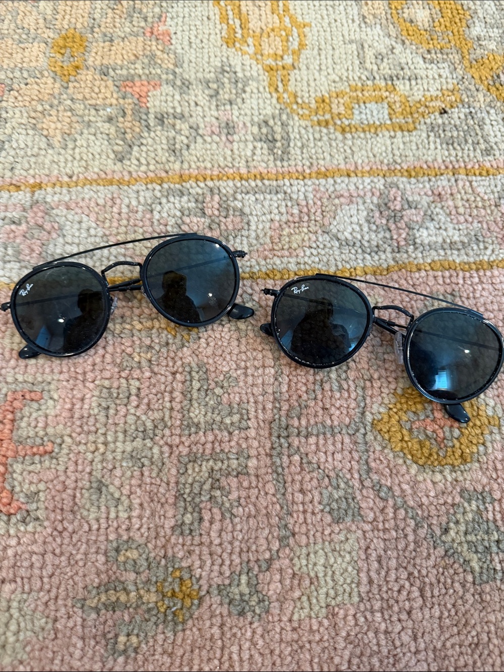Ray-Ban Black Round Metal Sunglasses - Double Pair